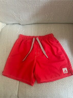 Men's Adidas Swim Shorts / Board Shorts - Vibrant Red (Great Condition)